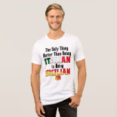 Better Than Being Italian is Being Sicilian  トライブレンドＴシャツ (正面全面)