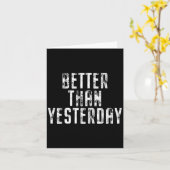 Better Than Yesterday Training Workout Running Fit カード (黄色い花)