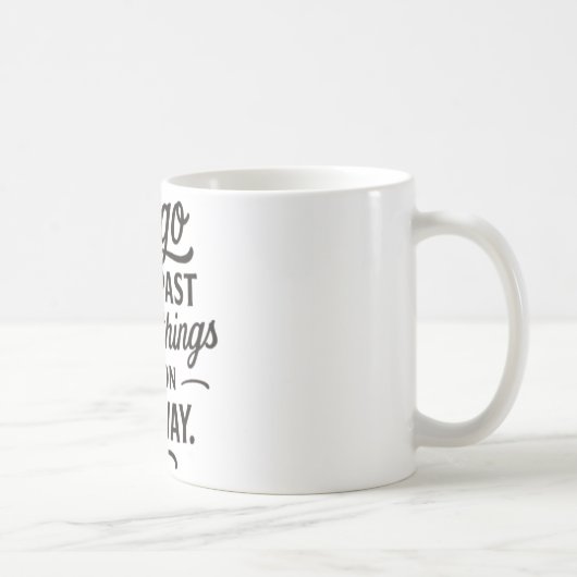 Better Things Mug — Let Go of the Past Quote Coffe コーヒーマグカップ (右)