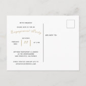 Better Togetherエンボス婚約パーティ写真 インビテーションポストカード (裏面)