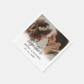 Better Togetherスクリプト写真の保存日付 スタンダードカクテルナプキン (角)