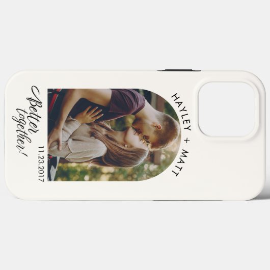 Better Togetherスクリプト婚約フォトカスタム Case-Mate iPhoneケース (裏面 (横))