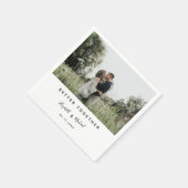 Better Togetherフォトモダンエレガントシンプルスクリプト スタンダードカクテルナプキン (角)