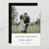 Better Togetherフォトモダンエレガントシンプルスクリプト セーブザデート (正面/裏面)