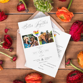 Better TogetherプライドレインボーLGBTハート2 Photos セーブザデート