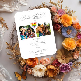 Better TogetherプライドレインボーLGBTハート2 Photos マグネット