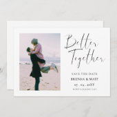 Better Togetherミニマリストのシンプル写真 セーブザデート (正面/裏面)