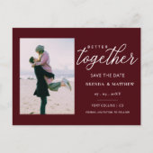 Better Togetherミニマル写真日付の保存 案内ポストカード (正面)