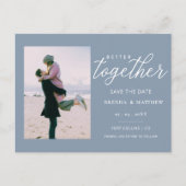 Better Togetherミニマル写真日付の保存 案内ポストカード (正面)