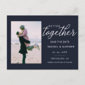 Better Togetherミニマル写真日付の保存 案内ポストカード (正面)