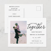 Better Togetherミニマル写真日付の保存 案内ポストカード (正面/裏面)