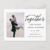 Better Togetherミニマル写真日付の保存 案内ポストカード (正面)