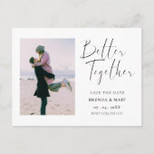 Better Togetherミニマル写真日付の保存 案内ポストカード (正面)