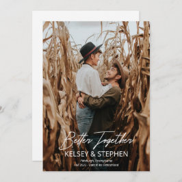 Better Togetherモダン Photo婚約 案内状