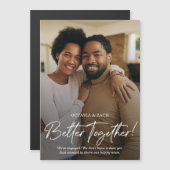 Better Together写真婚約の発表 マグネット招待状 (正面/裏面)