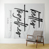 Better Together ウェディングパーソナライズドバックドロップ タペストリー (インサイチュ(横))