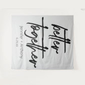 Better Together ウェディングパーソナライズドバックドロップ タペストリー (正面(横))