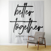 Better Together ウェディングパーソナライズドバックドロップ タペストリー (インサイチュ)