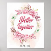 Better Together – カスタマイズ可能な結婚式＆記念日 ポスター (正面)