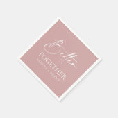 Better Together 結婚 Pink's Cotorque Napkins スタンダードカクテルナプキン (角)