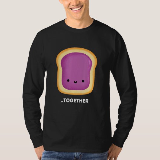 Better Together 2 of 2 Cute Couples Peanut Butter  Tシャツ (正面)