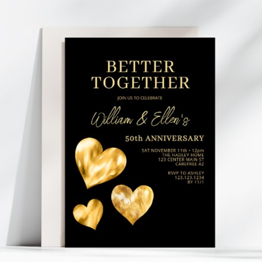 Better Together 50th Wedding Anniversary 招待状