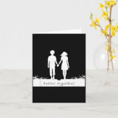 Better Together Bf And Gf Holding Hands  カード (黄色い花)