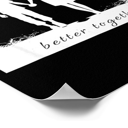 Better Together Bf And Gf Holding Hands  ポスター (角)