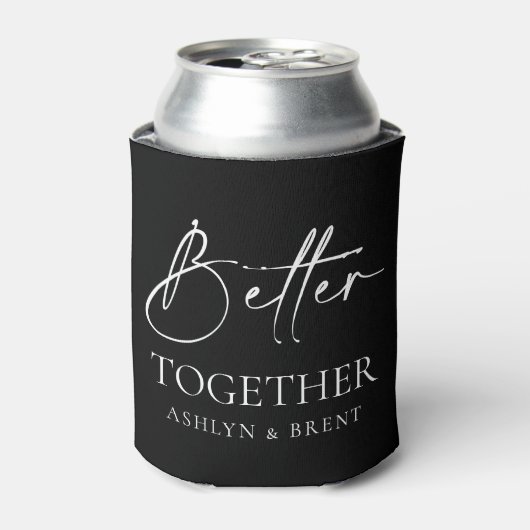 Better Together Black結婚'sクーラーボックス/Koozie 缶クーラー (缶正面)