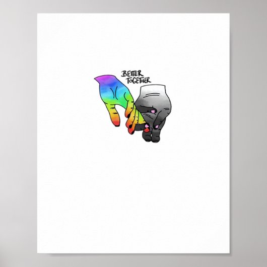 Better Together Black Clean Minimal Design  ポスター (正面)