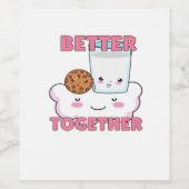 Better Together Chocolate Chip Cookie and Milk Pla ワインラベル (シングルラベル)
