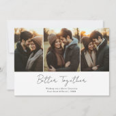 Better Together Christmasおもしろいかわいいフォトレッド シーズンカード (正面)