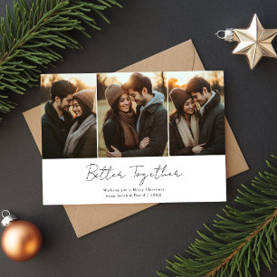 Better Together Christmasおもしろいかわいいフォトレッド シーズンカード