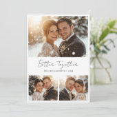 Better Together Christmasかわいいカップルおもしろい写真 シーズンカード (スタンド正面)