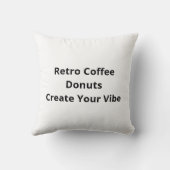 Better Together Coffee Donut Retro Groovy Style  クッション (裏面)