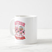 Better Together Coffee Donut Retro Groovy Style  コーヒーマグカップ (正面左)