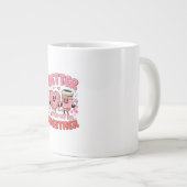 Better Together Coffee Donut Retro Groovy Style  ジャンボコーヒーマグカップ (正面右)