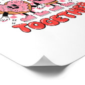Better Together Coffee Donut Retro Groovy Style  ポスター (角)