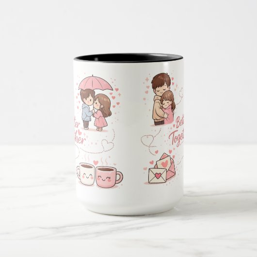 Better Together Coffee Mug – Perfect Romantic Gift マグカップ (中央)