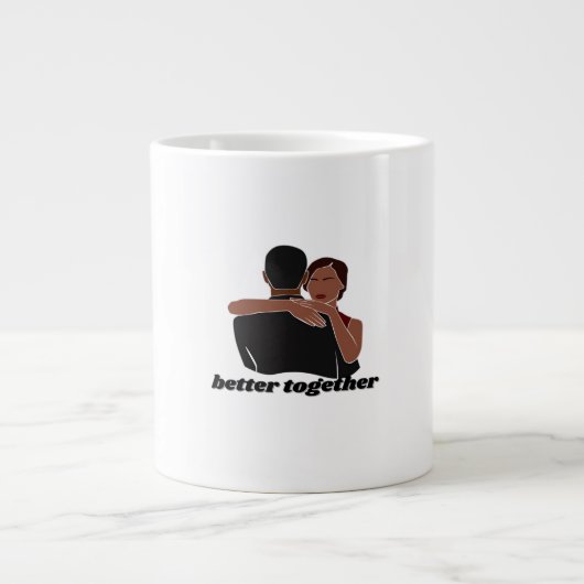 Better Together Couple Modern Vibe  ジャンボコーヒーマグカップ (正面)