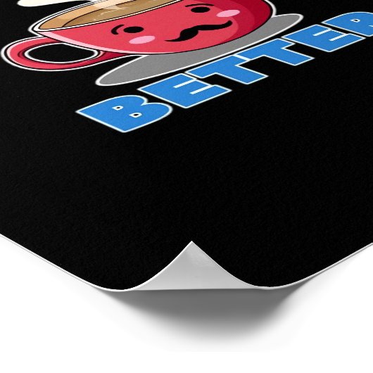 Better Together Couple Valentines Day Romantic Sty ポスター (角)