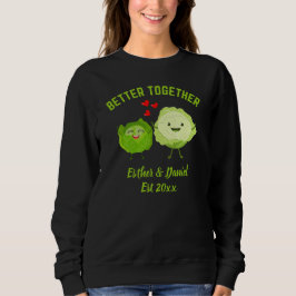 BETTER TOGETHER Cute Cabbage Valentine Couples スウェットシャツ