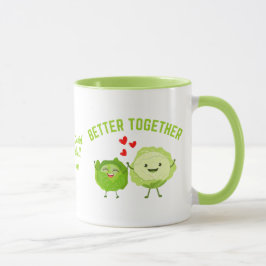 BETTER TOGETHER Cute Cabbage Valentine Couples マグカップ