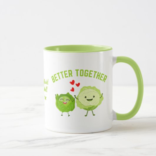 BETTER TOGETHER Cute Cabbage Valentine Couples マグカップ (右)