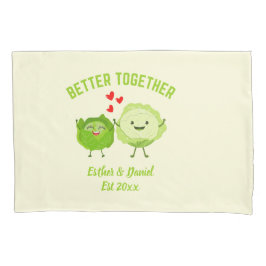 BETTER TOGETHER Cute Cabbage Valentine Couples 枕カバー