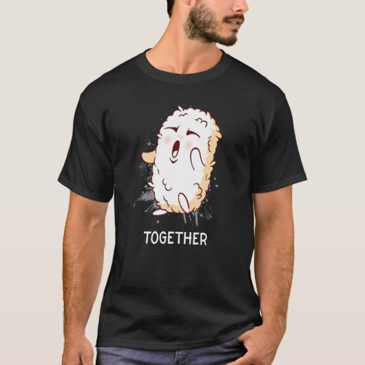 Better Together Design Matching Couple Sushi & Ric Tシャツ (正面)