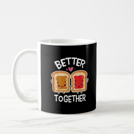 Better Together Fun Couple Playful Style  コーヒーマグカップ (左)