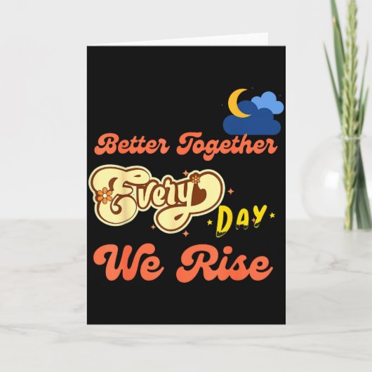 Better Together Funny Insrational Quote Colorful G カード (正面)