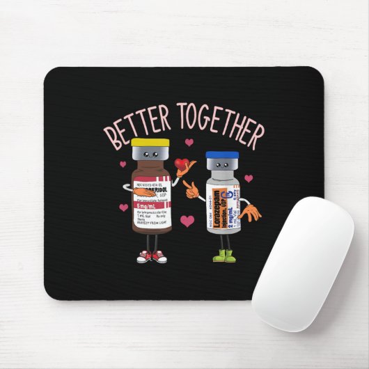 Better-together Haldol Ativan Icu Nurse Valentines マウスパッド (マウス)