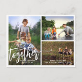 Better Together Handレタリング写真コラージュ シーズンポストカード (正面)
